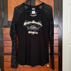 Harley Davidson Tattoo Sleeve Top L